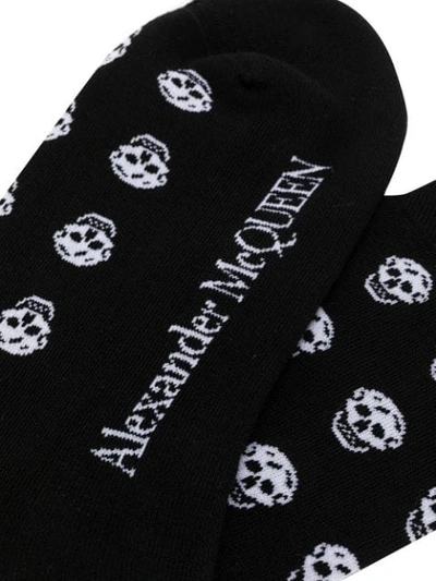 Shop Alexander Mcqueen Multi Skull Socks - Black