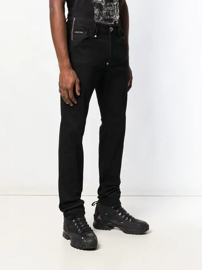 Shop Philipp Plein Slim Fit Jeans In Black