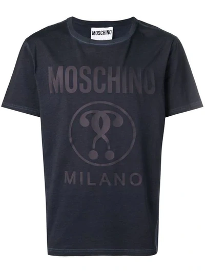 Shop Moschino Regular Logo T In Black