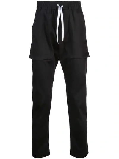 Shop Lost Daze Flap Pocket Drawstring Trousers In Black