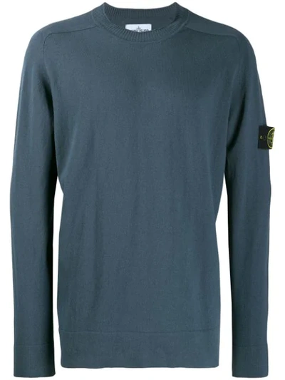 Shop Stone Island Sleeve-patch Sweater - Blue