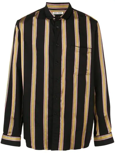 Shop Henrik Vibskov Spyjama Striped Shirt In Black