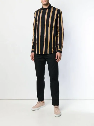 Shop Henrik Vibskov Spyjama Striped Shirt In Black