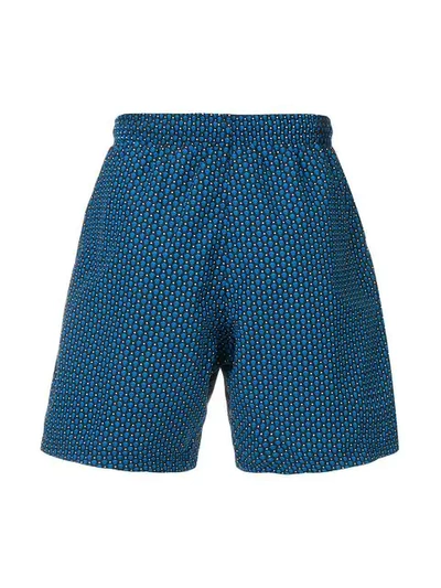 Shop Alexander Mcqueen Skull-print Swim Shorts In Blue