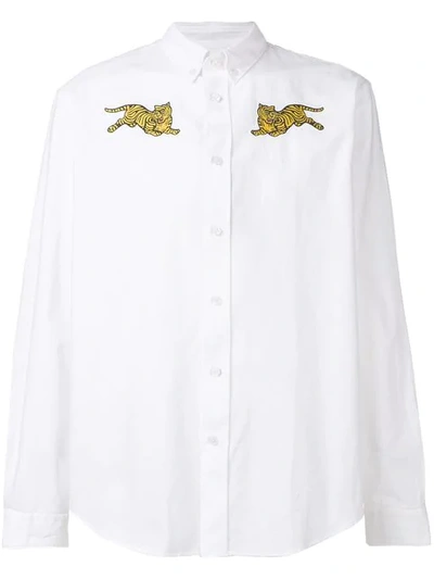 Shop Kenzo Jumping Tiger Shirt In White