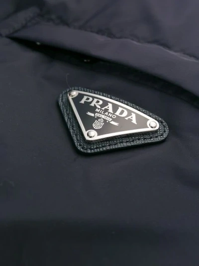 Shop Prada Zipped Lightweight Jacket In Blue