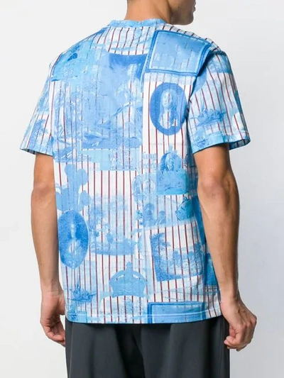 Shop Marni Layered Art Print T-shirt In Blue