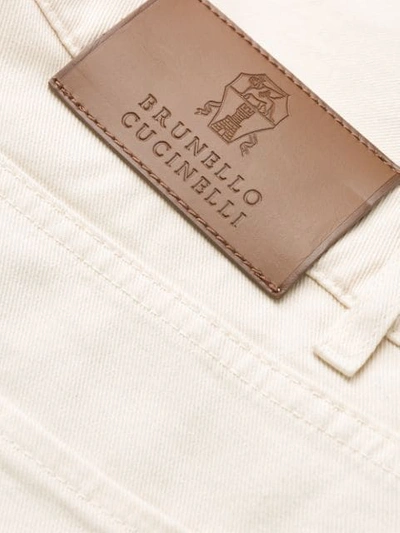 Shop Brunello Cucinelli Slim-fit Jeans In Neutrals