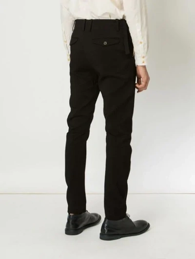 Uma Wang Felix Striped Trousers In Black