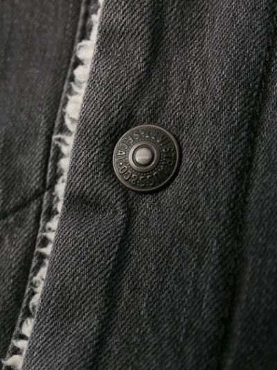 Shop Levi's Sherpa Lined Denim Jacket In Grey