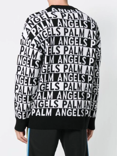Shop Palm Angels Knit Sweater In Black