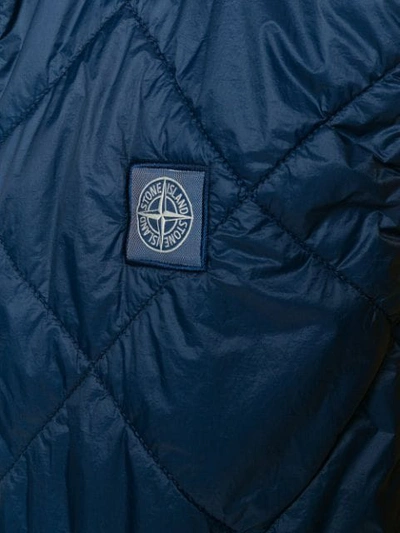 Shop Stone Island Quilted Gilet In Blue