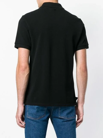 Shop Ami Alexandre Mattiussi Polo Shirt Smiley Patch In Black