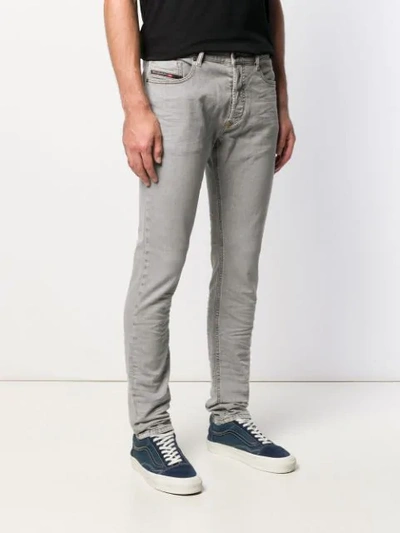 Shop Diesel Tepphar Slim-fit Jeans In Grey