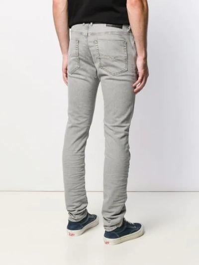 Shop Diesel Tepphar Slim-fit Jeans In Grey