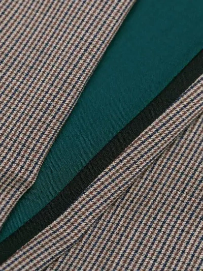 Shop Prada Checked Trousers - Green