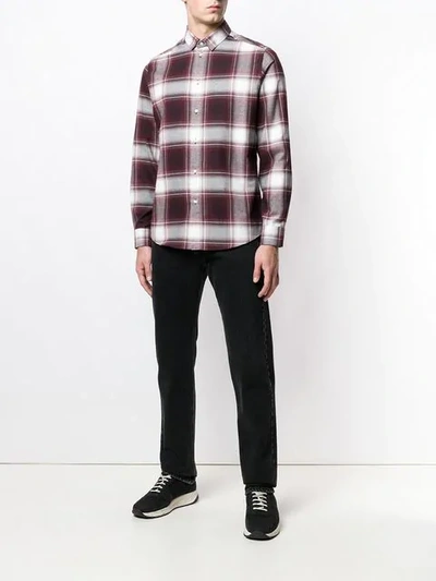 Shop Natural Selection Slate Checked Shirt In Red