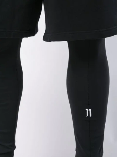 11 BY BORIS BIDJAN SABERI 11 PATCH LEGGINGS - 黑色