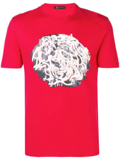 versace red medusa t shirt