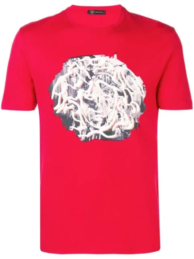 Shop Versace Medusa T-shirt In Red