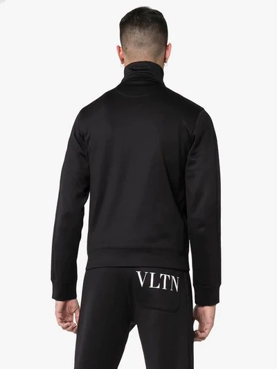 Shop Valentino Vltn Logo Track Jacket In Black