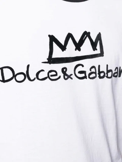 Shop Dolce & Gabbana Logo Print T-shirt In White