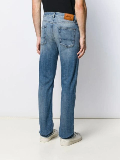 Shop Brioni Stonewashed Jeans In Blue