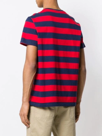 Shop Polo Ralph Lauren Striped Logo T In Red