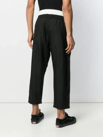 Shop Nahmias Silk Cropped Track Pants In Black
