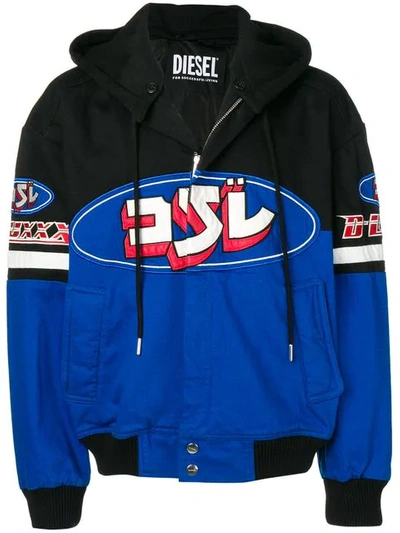 Shop Diesel Racer Bomber Jacket In 8hy Blue