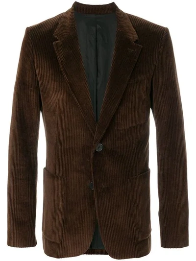 Shop Ami Alexandre Mattiussi Half-lined Two Buttons Jacket In Brown