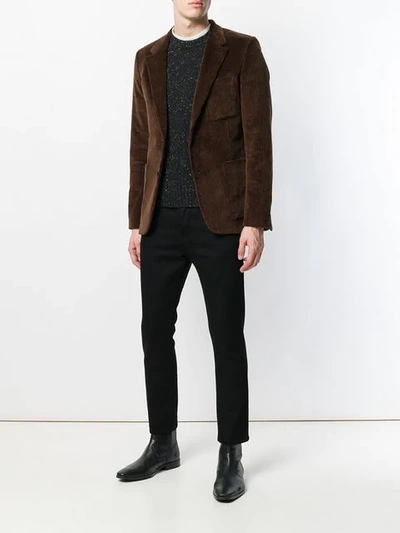 Shop Ami Alexandre Mattiussi Half-lined Two Buttons Jacket In Brown