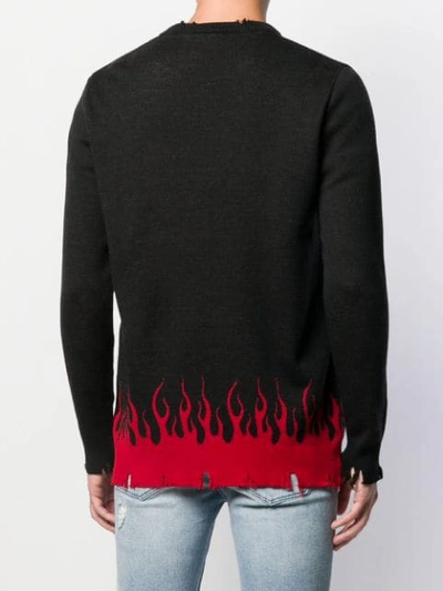 Shop Vision Of Super Flame Sweater In Black