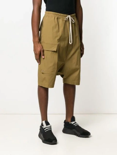 Shop Rick Owens Elasticated Waist Shorts In Brown