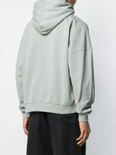 Shop Napa By Martine Rose Embroidered Logo Hoodie In Grey