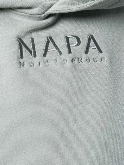 Shop Napa By Martine Rose Embroidered Logo Hoodie In Grey