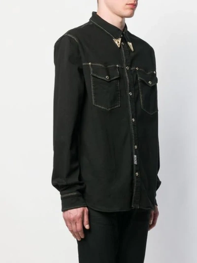VERSACE JEANS COUTURE WESTERN-STYLE SHIRT - 黑色