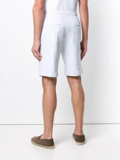 Shop Brunello Cucinelli Drawstring Bermuda Shorts In Grey