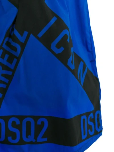 Shop Dsquared2 Branded Swim Shorts In Blue