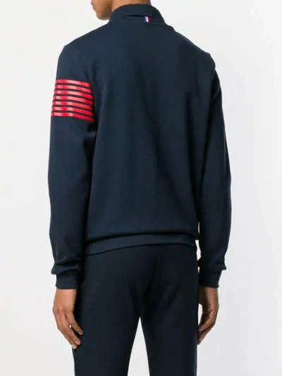 Shop Le Coq Sportif Striped Detail Sweatshirt - Blue