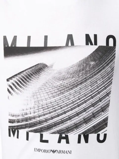 Shop Emporio Armani Graphic Print T-shirt In White