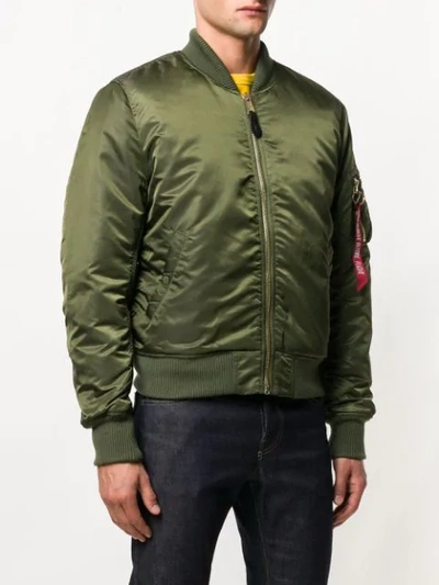 Shop Alpha Industries Bomber Jacket - Green