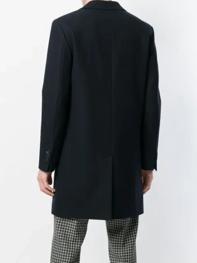 Shop Ami Alexandre Mattiussi Two Buttons Coat In Blue