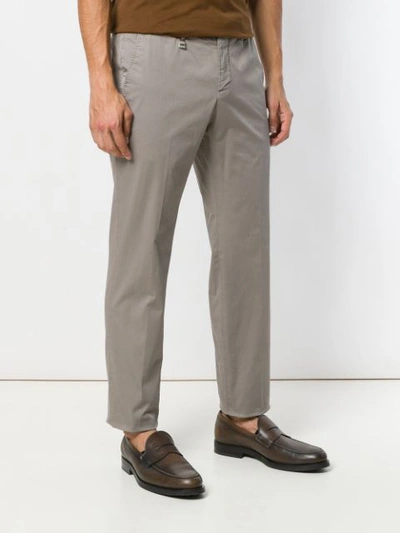 Shop Paoloni Classic Chinos In Grey
