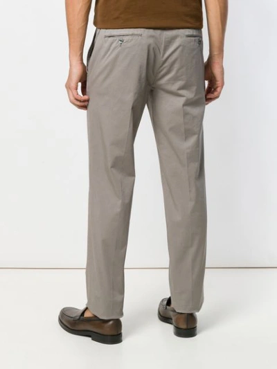 Shop Paoloni Classic Chinos In Grey