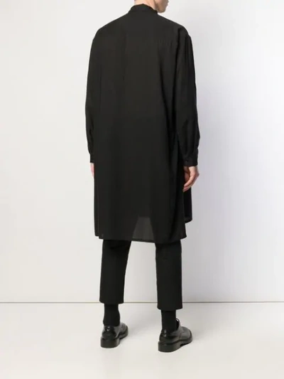Shop Yohji Yamamoto Printed Oversized Shirt In Black