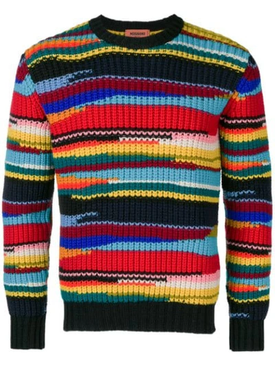 Shop Missoni Striped Knit Sweater - Red