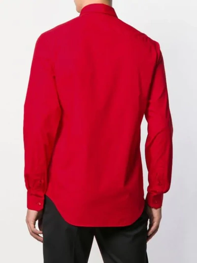 Shop Versace Medusa Motif Printed Shirt In Red