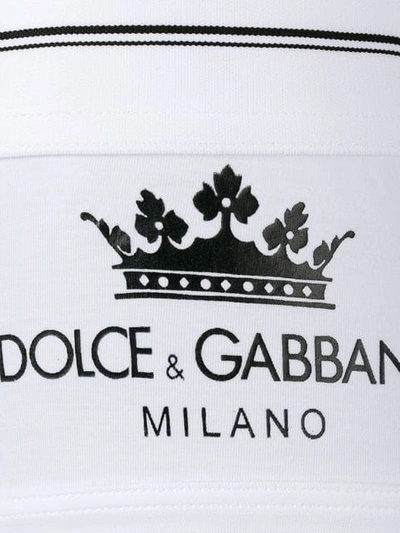 Shop Dolce & Gabbana Logo Print Briefs In White