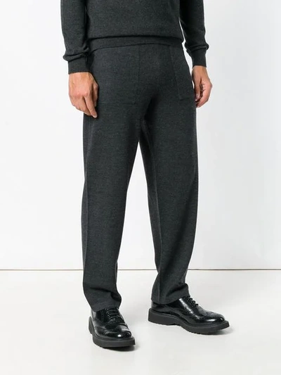 Shop Pringle Of Scotland Knitted Lounge Trousers In Grey
